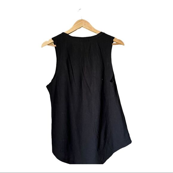 Chrldr Black Tank Size Small White Graphic Absolutely Not with Stars - Picture 5 of 7